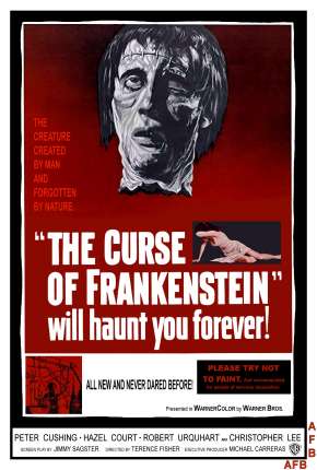 Capa do título semelhante: A Maldição de Frankenstein - The Curse of Frankenstein