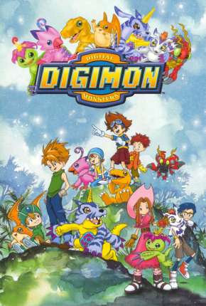 Capa para download torrent de Desenho Digimon 1ª até 5ª Temporada