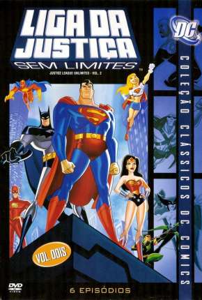 Capa para download torrent de Desenho Liga da Justiça Sem Limites 1ª até 5ª Temporada