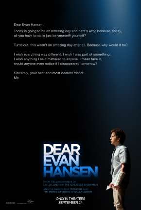 Capa para download torrent de Filme Querido Evan Hansen